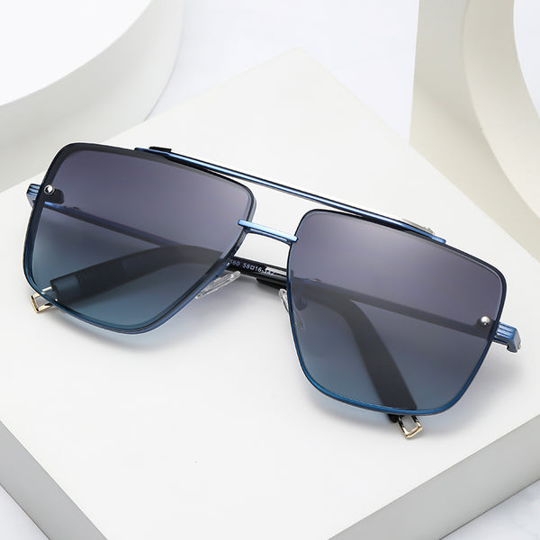 Twin-Beam Metal Sunglasses for Men – Luxury Shades