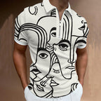 Printed & Solid Color Polo Shirt for Men