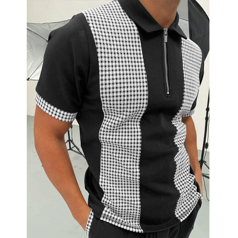 Printed & Solid Color Polo Shirt for Men
