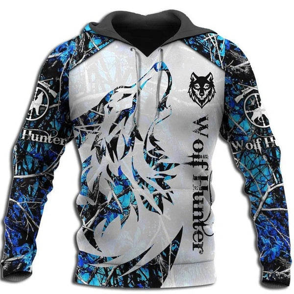 Men’s Animal Print Hoodie – Street Style Sweatshirt