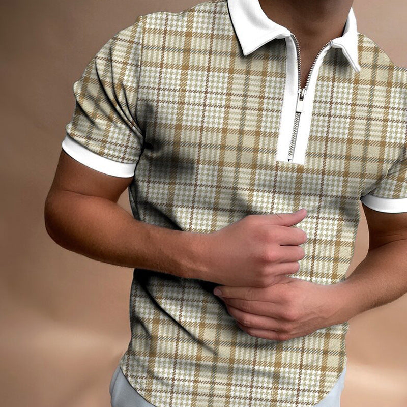 Printed & Solid Color Polo Shirt for Men