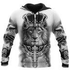 Men’s Animal Print Hoodie – Street Style Sweatshirt