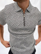 Printed & Solid Color Polo Shirt for Men