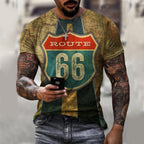 Retro Route 66 Men’s Oversized T-Shirt