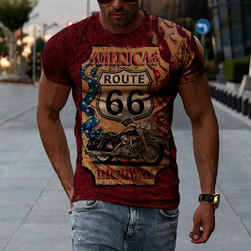 Retro Route 66 Men’s Oversized T-Shirt