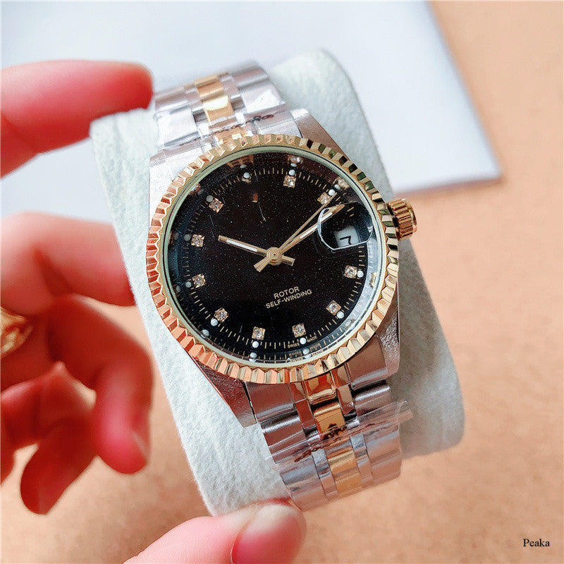 Stainless Steel Self-Winding Mechanical Watch for Men