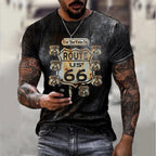 Retro Route 66 Men’s Oversized T-Shirt