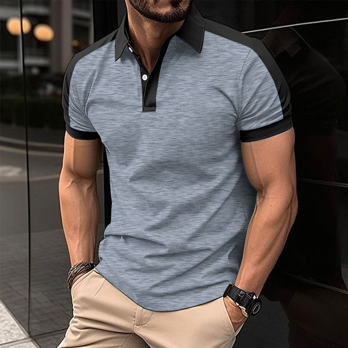 Short Sleeve Business Polo Shirt for Men