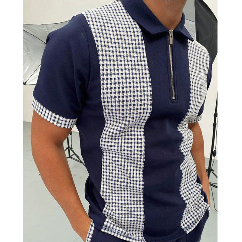 Printed & Solid Color Polo Shirt for Men