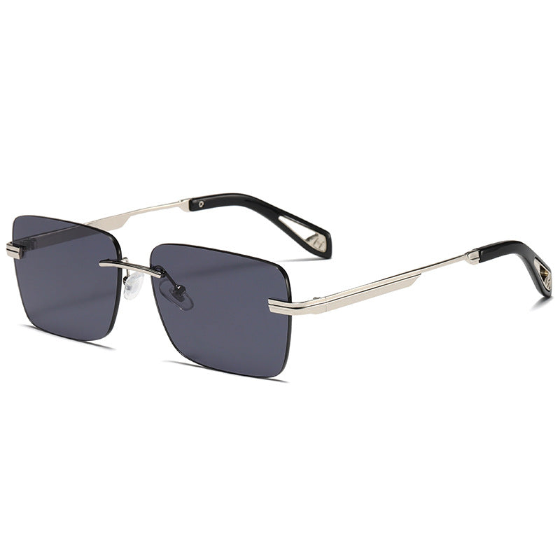 Frameless Square Retro Sunglasses – Fashion Eyewear