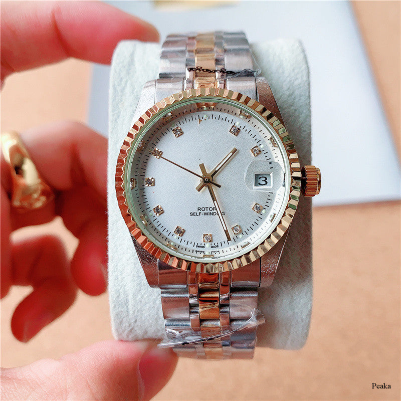 Stainless Steel Self-Winding Mechanical Watch for Men