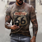 Retro Route 66 Men’s Oversized T-Shirt